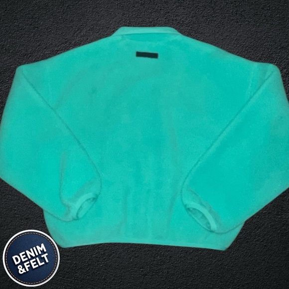 Essentials Fear of God Essentials Polar Fleece Half Zip Pullover|Mint Leaf |NEW🔥 - Picture 3 of 9